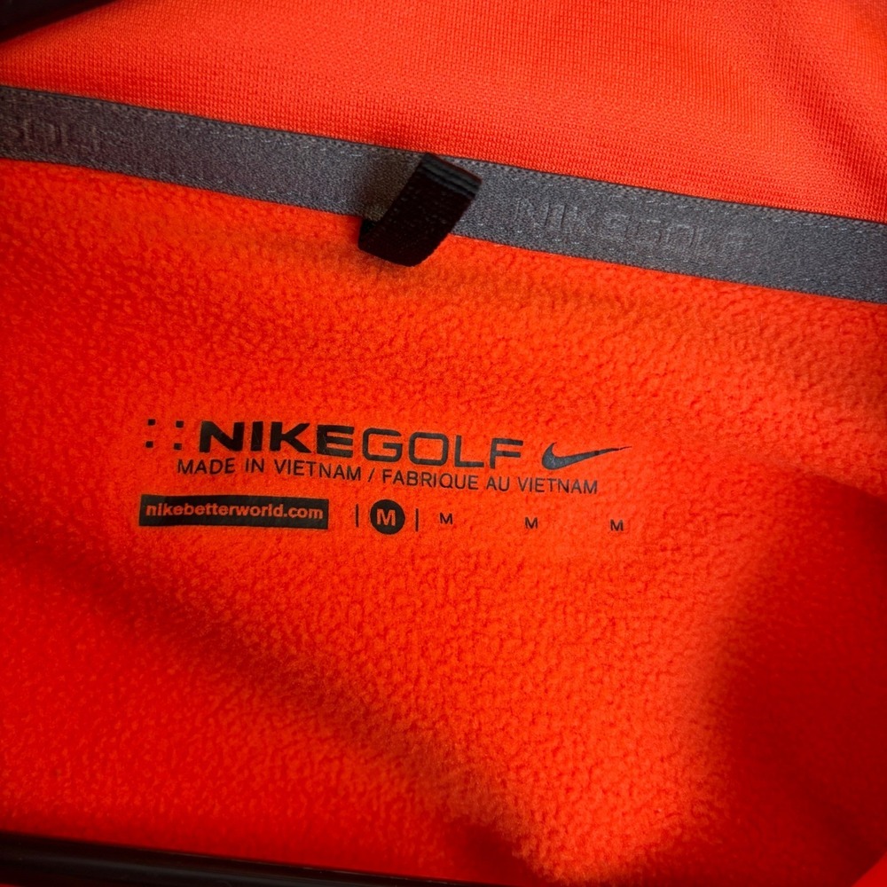 Nike Golf Aeroloft Vest Mens Medium Neon Orange Full Zip Puffer Preppy Running - Picture 5 of 11